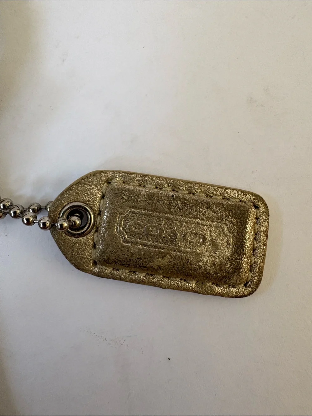 VNTG Authentic Coach Gold‎ Lurex Wristlet Clutch Mettalic Textile Jacquard Logo